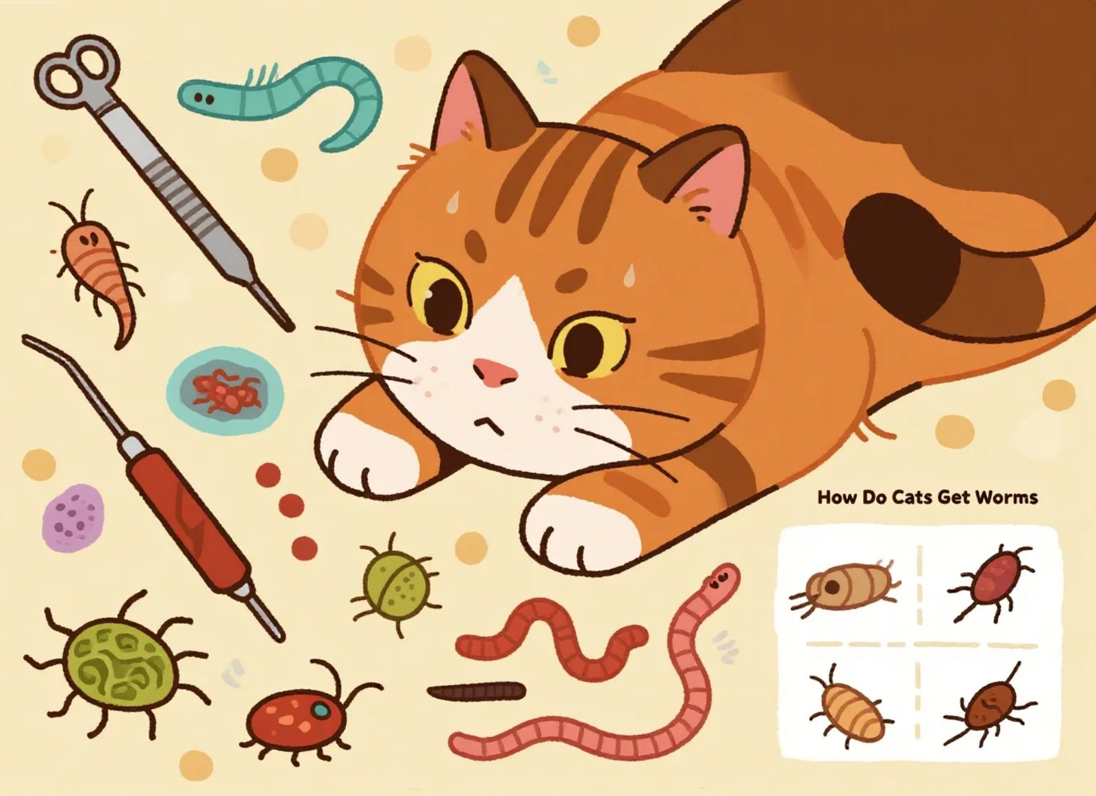 How Do Cats Get Worms